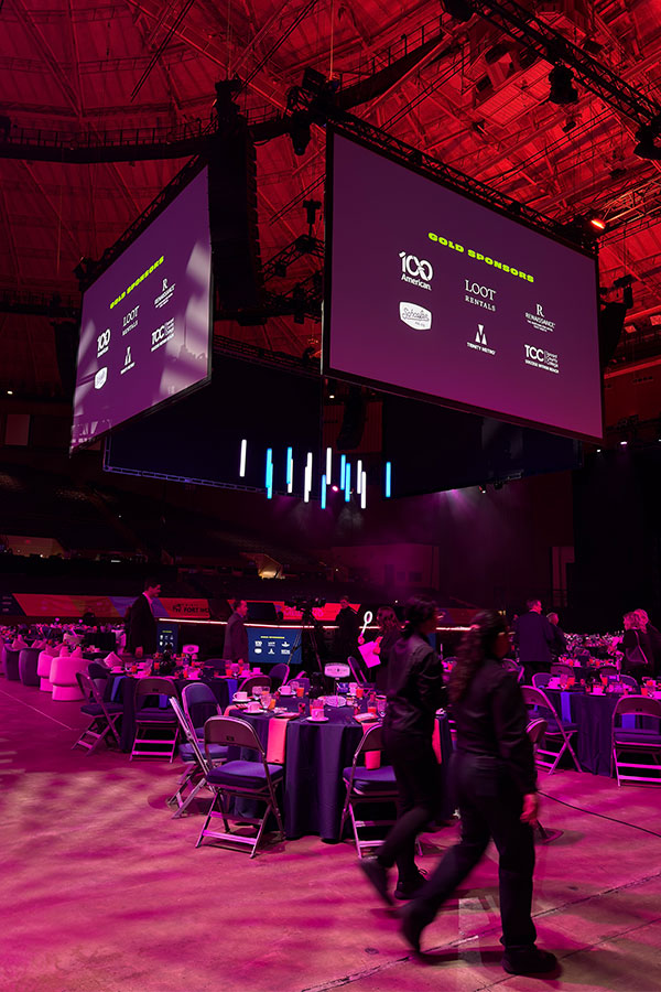 Image from Visit Fort Worth of the center stage showing chandelier in center