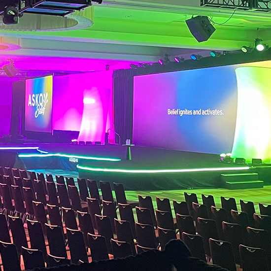 Custom lighting on stage